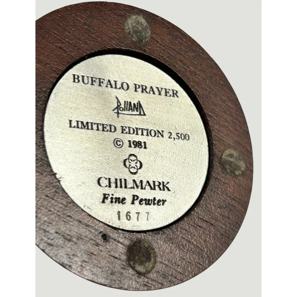 Chilmark Fine Pewter Buffalo Prayer D Polland‎ 1981 Figurine Limited Edition